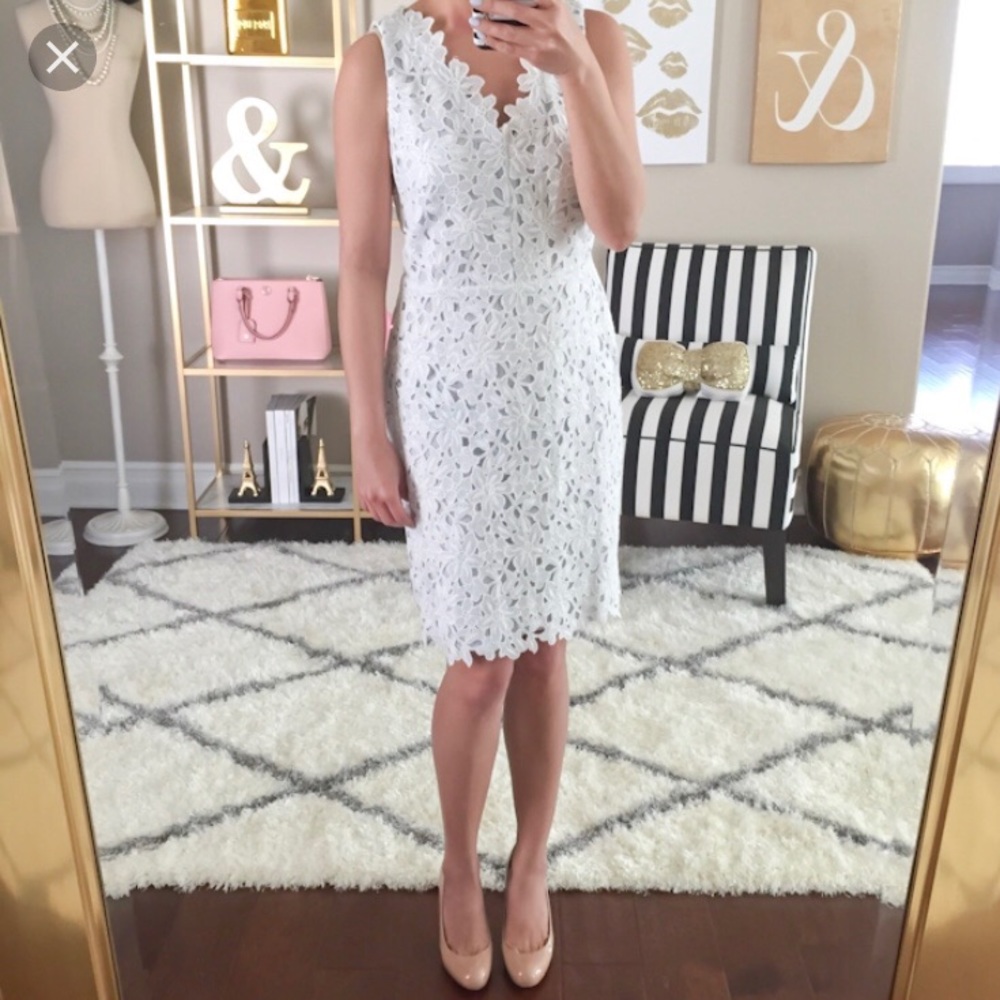 LOFT White Lace Dress